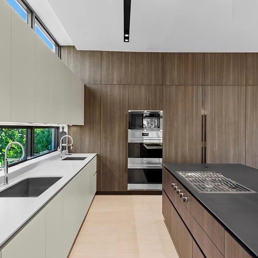 Modern frameless melamine kitchen